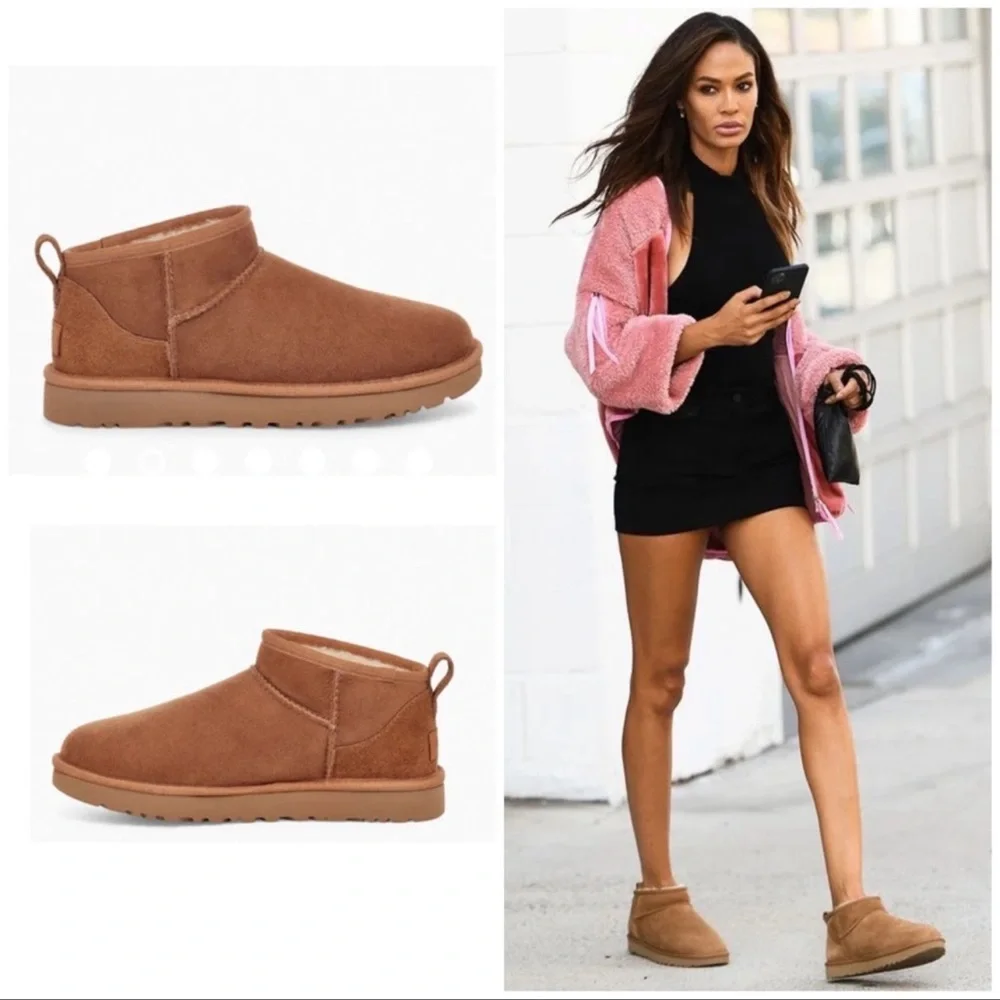 UGG ULTRA MINI CLASSIC BOOTS CHESTNUT NIB READY TO SHIP - Picture 1 of 11